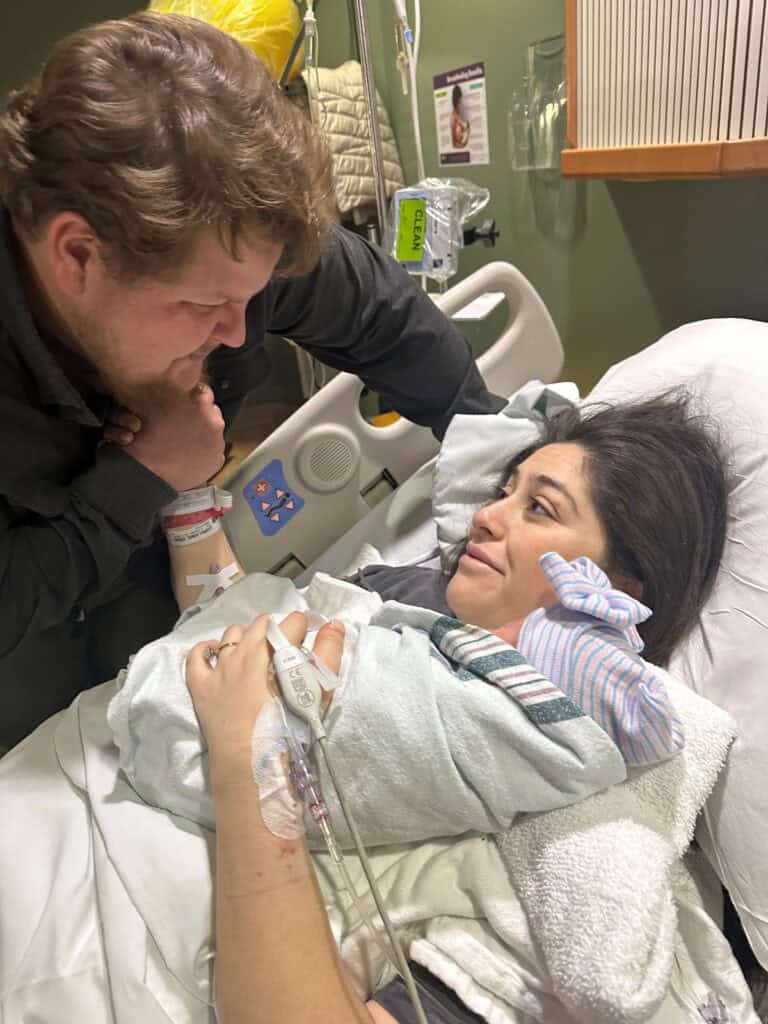 new mom when she gets to hold baby after emergency c section