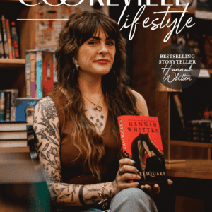 Author Hannah Whitten on cover of cookeville lifestyle magazine