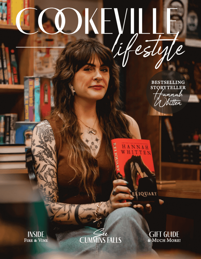 Author Hannah Whitten on cover of cookeville lifestyle magazine